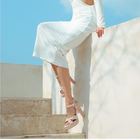 Modatope Platform High Heels Sandals for Women Ankle Strap Heel Sandals - Picture 6 of 12